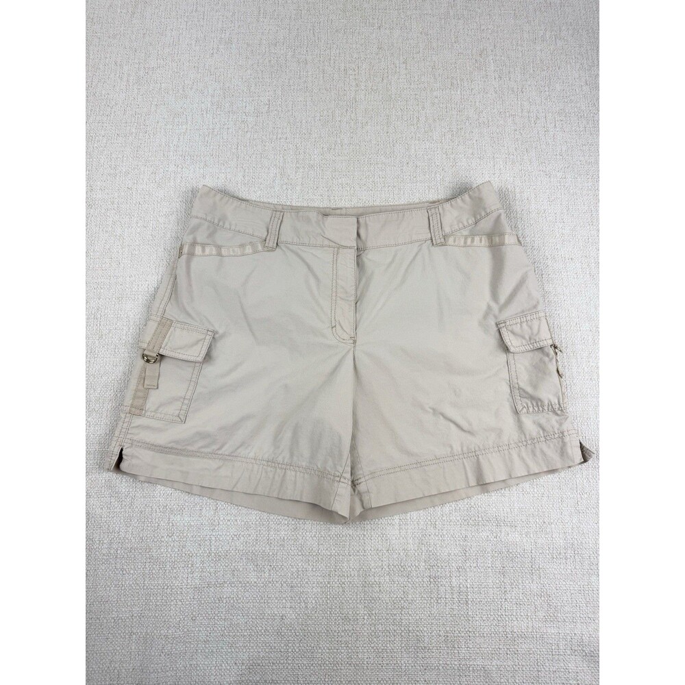 White House Black Market Women's Beige Khaki Cargo Casual Shorts